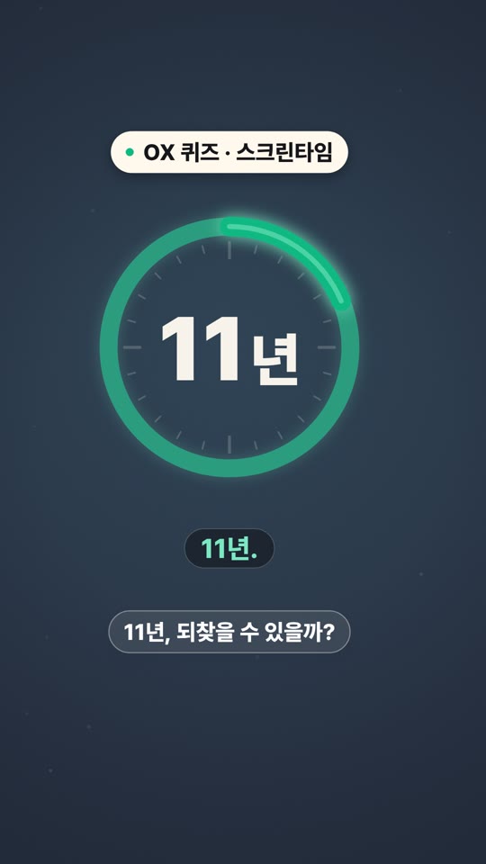あなたの人生の11年が消えた